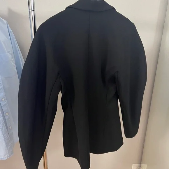 & Other Stories Fitted Scuba Feel Black Blazer in Size 34 - Picture 7 of 10